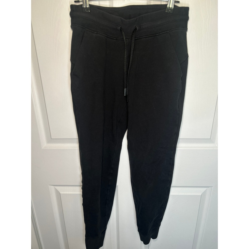 Lululemon Scuba Jogger 6 Black High Rise Fleece Tapered Sweatpants Athleisure